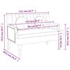 vidaXL Bench with Cushions Black 113x64.5x75.5 cm Fabric