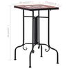 vidaXL Mosaic Side Table Terracotta and White Ceramic