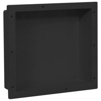 vidaXL Shower Niche Matt Black 41x36x10 cm