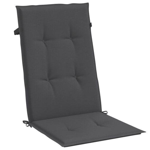 vidaXL Highback Chair Cushions 2 pcs Melange Anthracite 120x50x4 cm Fabric