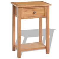 vidaXL Console Table 50x32x75 cm Solid Oak Wood