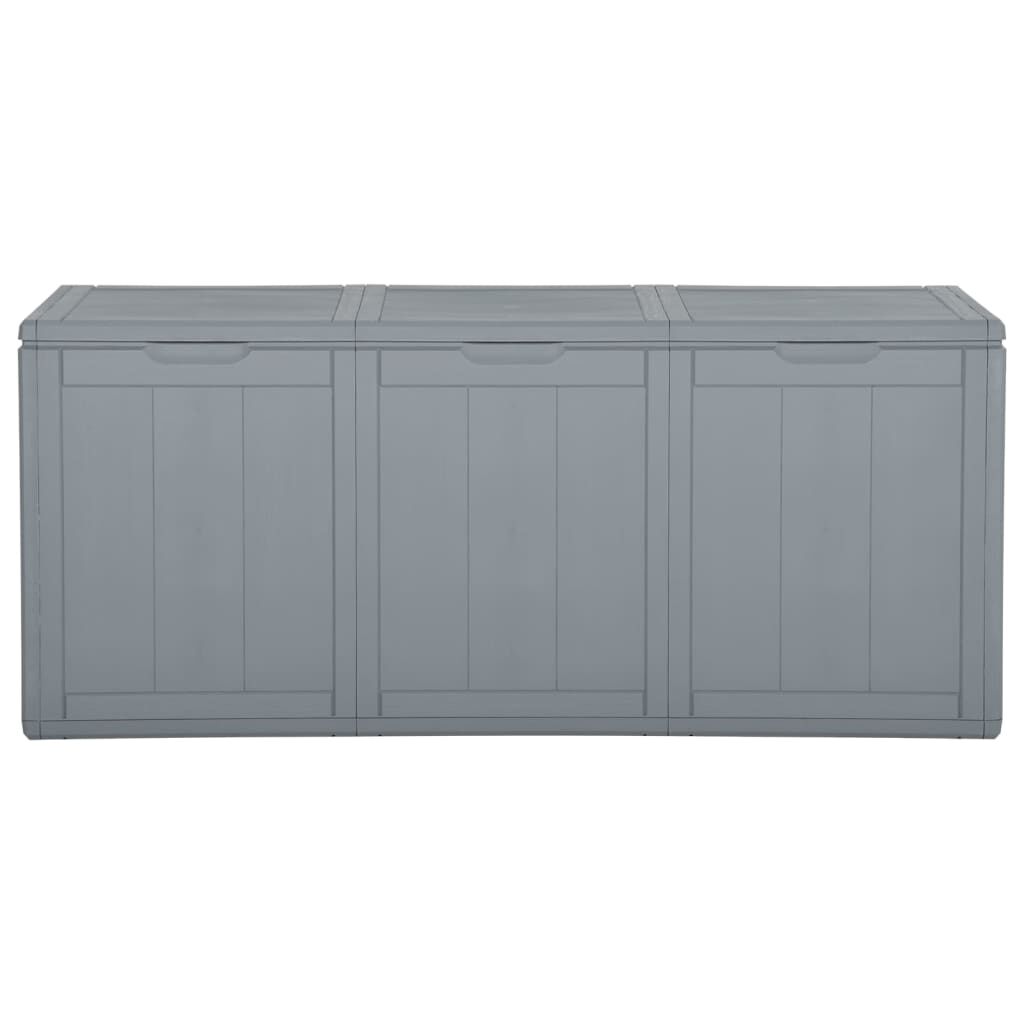 vidaXL Garden Storage Box 270L Grey PP Rattan