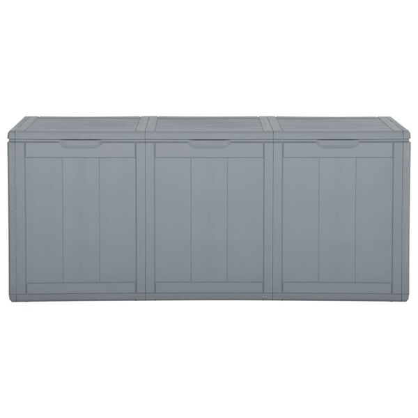 vidaXL Garden Storage Box 270L Grey PP Rattan