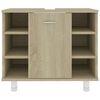 vidaXL Bathroom Cabinet Sonoma Oak 60x32x53.5 cm Engineered Wood