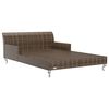 vidaXL 2-Person Garden Sun Bed with Cushions Poly Rattan Brown
