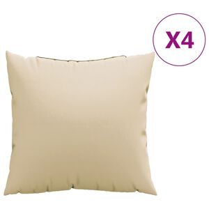 vidaXL Sofa Cushions 4 pcs Beige 60x60 cm Fabric