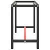 vidaXL Work Bench Frame Matte Black and Matte Red 110x50x79 cm Metal