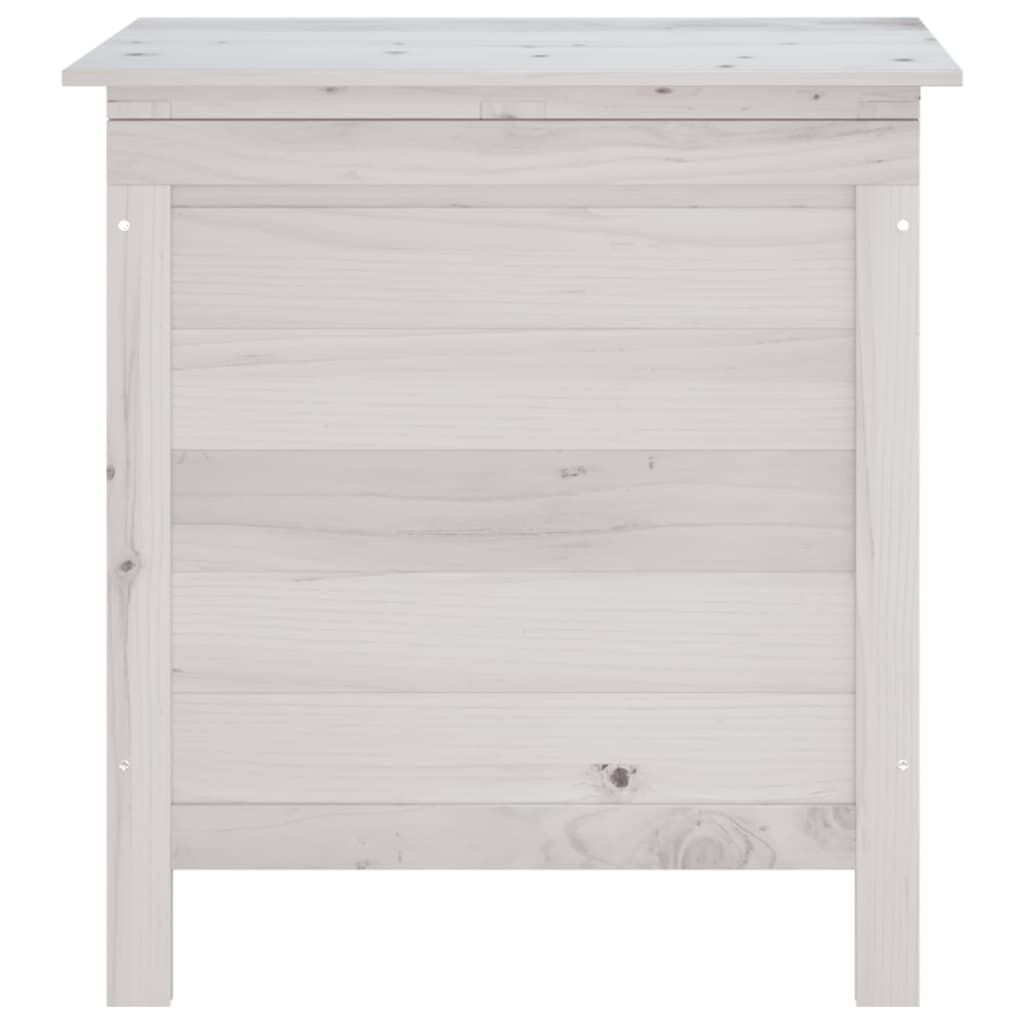 vidaXL Garden Storage Box White 50x49x56.5 cm Solid Wood Fir