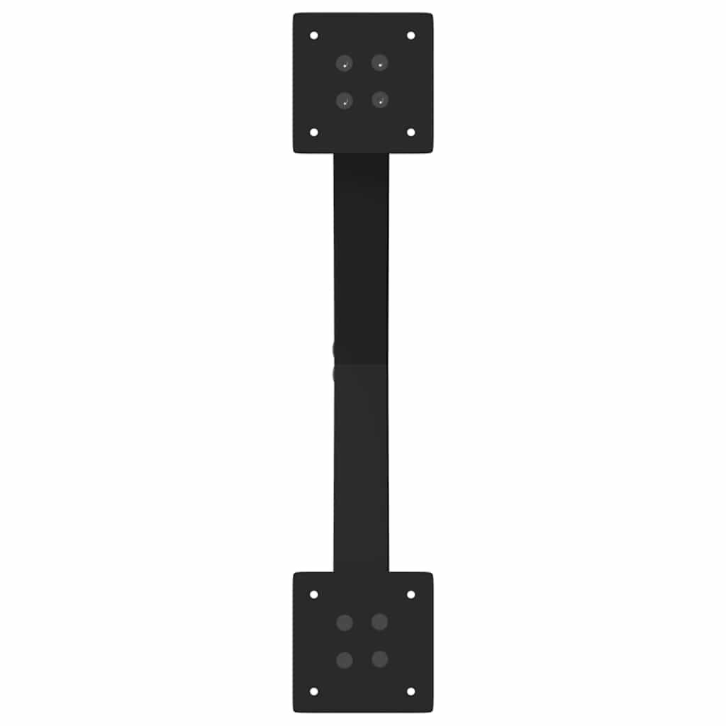 vidaXL Dining Table Legs X-Shaped 2 pcs Black 57x(72-73) cm Steel
