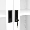 vidaXL Office Cabinet White 90x40x180 cm Steel and Tempered Glass