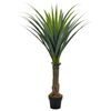 vidaXL Artificial Plant Yucca Tree with Pot Green 145 cm