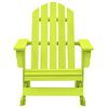 vidaXL Garden Adirondack Rocking Chair Solid Fir Wood Green