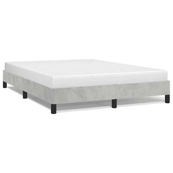 vidaXL Bed Frame without Mattress Light Grey 152x203 cm Queen Velvet