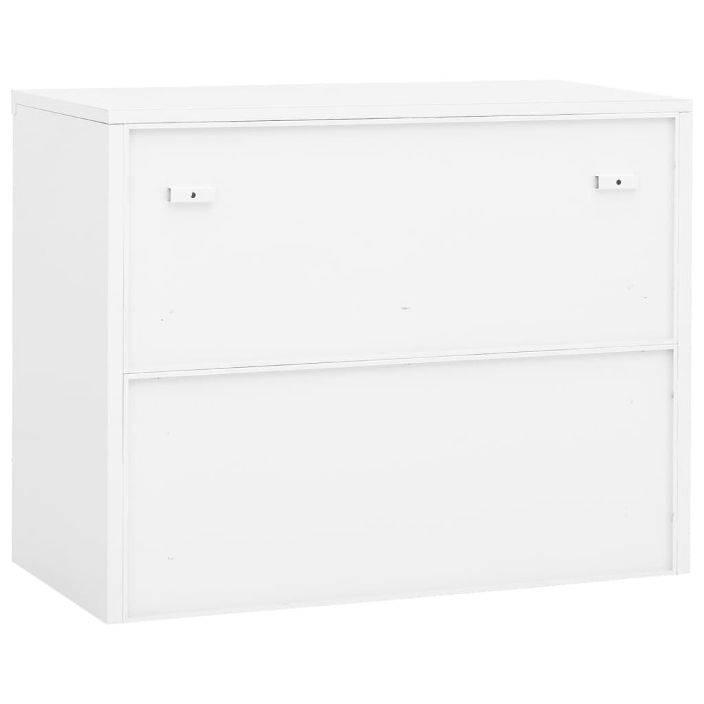 vidaXL Office Cabinet White 90x40x70 cm Steel