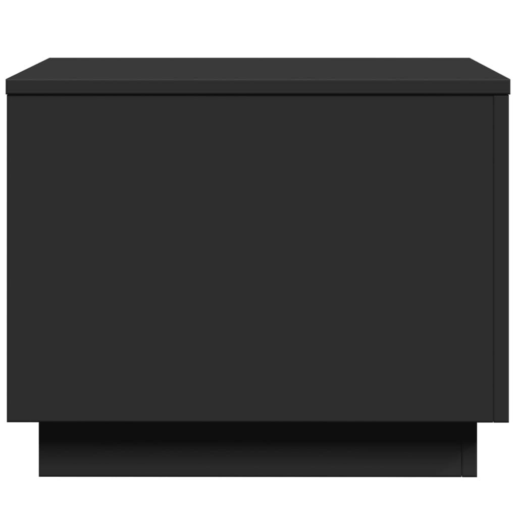 vidaXL Coffee Table with LED Lights Black 50x50x40 cm