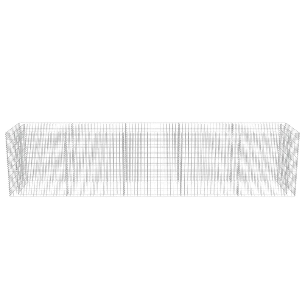 vidaXL Gabion Raised Bed Galvanised Steel 450x90x100 cm
