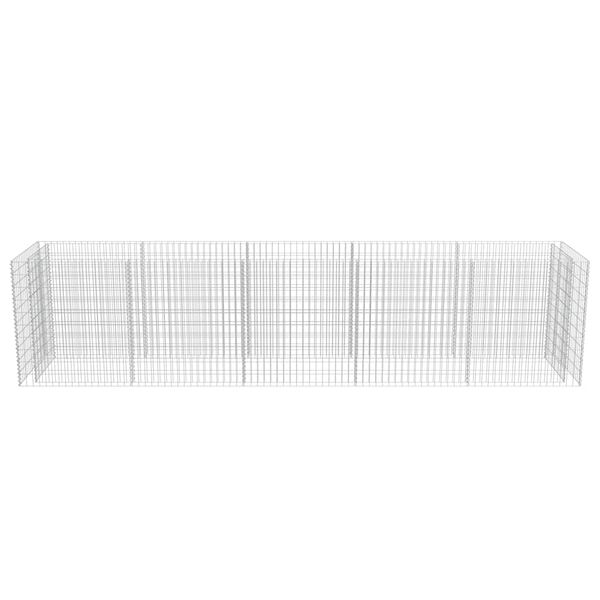 vidaXL Gabion Raised Bed Galvanised Steel 450x90x100 cm