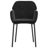 vidaXL Dining Chairs 2 pcs Black Velvet