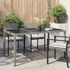 vidaXL Garden Dining Table Grey 150 x 90 x 75 cm Poly Rattan