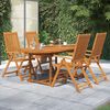 vidaXL 5 Piece Garden Dining Set Solid Wood Acacia 120-170 cm