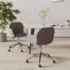 vidaXL Swivel Dining Chairs 2 pcs Dark Grey Fabric