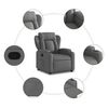 vidaXL Recliner Chair Dark Grey Fabric
