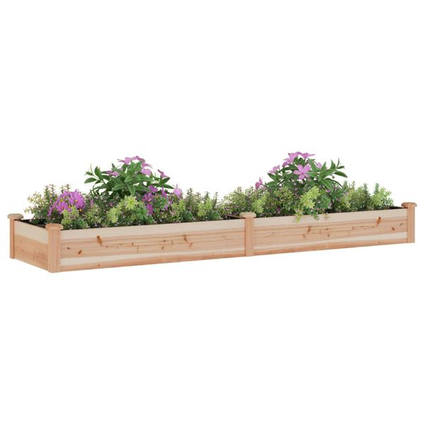 vidaXL Garden Raised Bed with Liner 240x60x25 cm Solid Wood Fir
