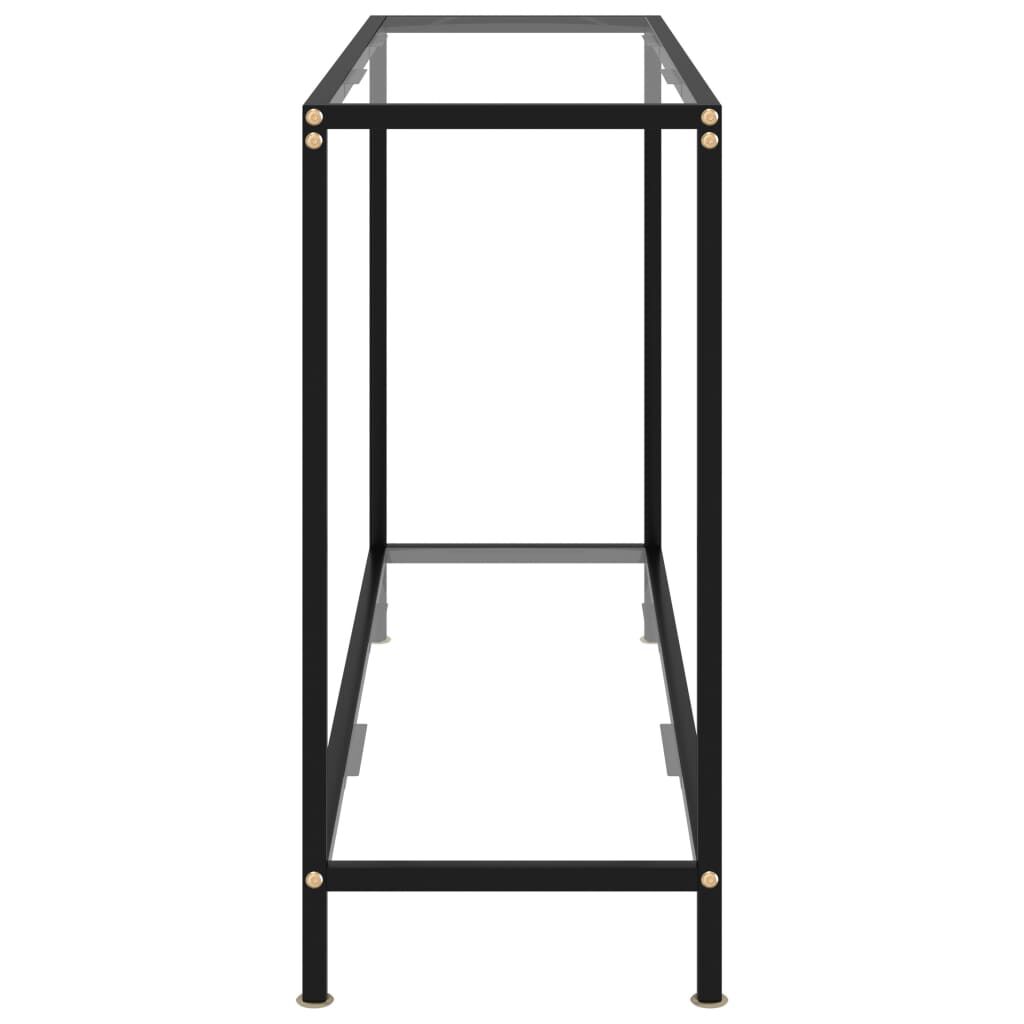 vidaXL Console Table Transparent 120x35x75 cm Tempered Glass