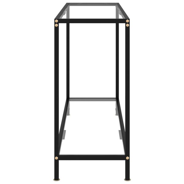 vidaXL Console Table Transparent 120x35x75 cm Tempered Glass
