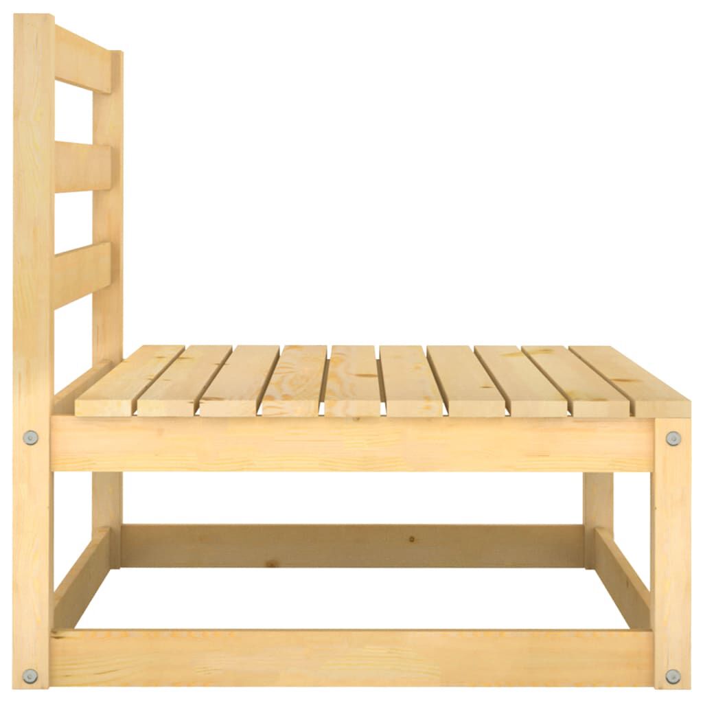 vidaXL 2 Piece Garden Lounge Set with Cushions Solid Pinewood