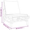 vidaXL 3 Piece Garden Lounge Set with Cream White Cushions Bamboo
