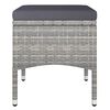 vidaXL 5 Piece Garden Bistro Set Poly Rattan and Tempered Glass Grey