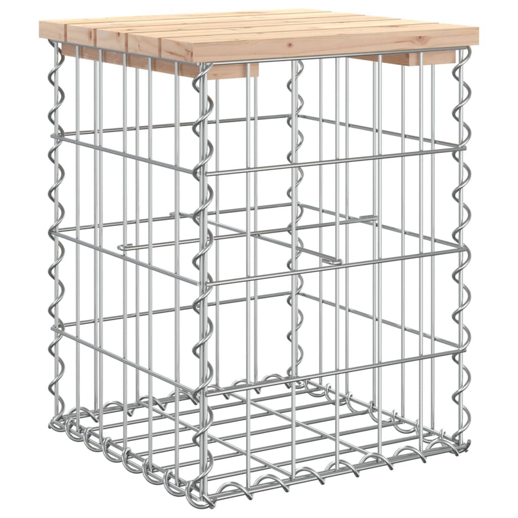 vidaXL Garden Bench Gabion Design 33x31x42 cm Solid Wood Pine