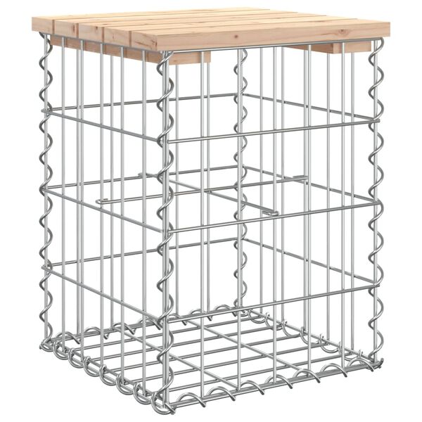 vidaXL Garden Bench Gabion Design 33x31x42 cm Solid Wood Pine