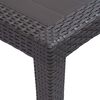 vidaXL Garden Table Brown 79x79x72 cm Plastic Rattan Look