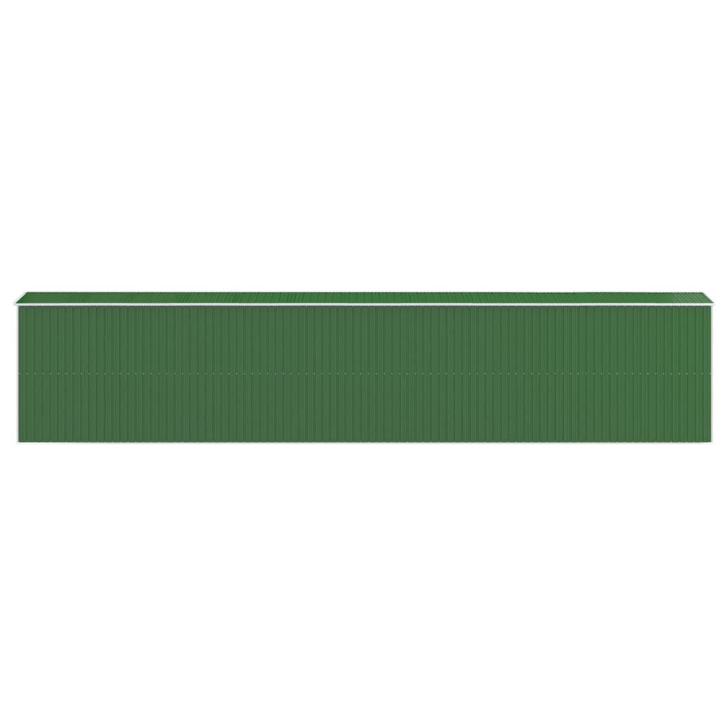 vidaXL Garden Shed Green 192x938x223 cm Galvanised Steel