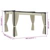 vidaXL Gazebo 4x3 m Cream