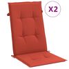 vidaXL Highback Chair Cushions 2 pcs Melange Red 120x50x4 cm Fabric