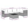 vidaXL 6 Piece Garden Lounge Set with Cushions Grey Poly Rattan