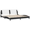 vidaXL Bed Frame with LED without Mattress "Zadar" Black and White 193x203 cm