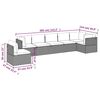 vidaXL 7 Piece Garden Lounge Set with Cushions Grey Poly Rattan