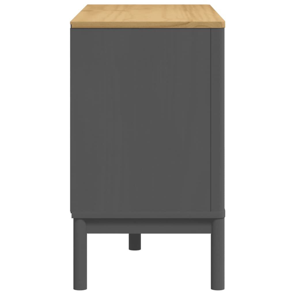 vidaXL Chest of Drawers FLORO Grey Solid Wood Pine
