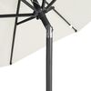 vidaXL Garden Parasol with Steel Pole White 225x225x212 cm