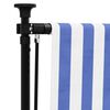 vidaXL Outdoor Roller Blind Blue and White 150x270 cm Fabric&Steel