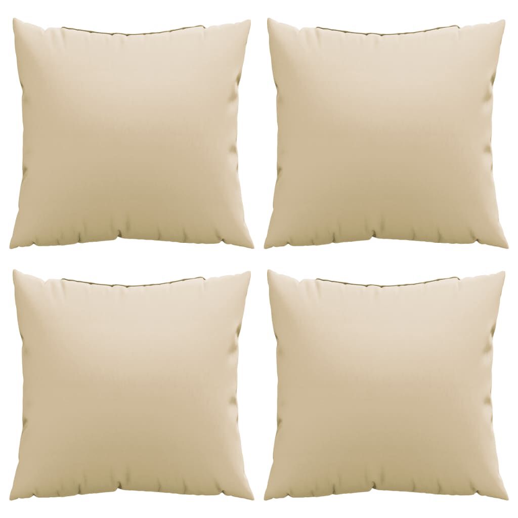 vidaXL Sofa Cushions 4 pcs Beige 60x60 cm Fabric