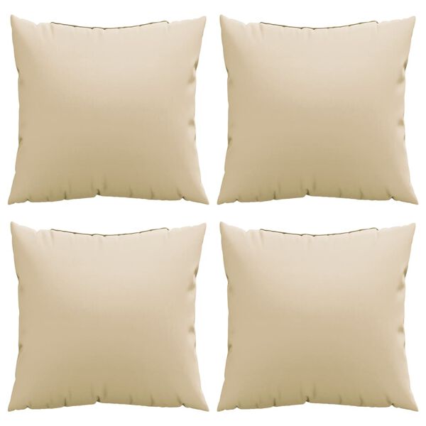 vidaXL Sofa Cushions 4 pcs Beige 60x60 cm Fabric