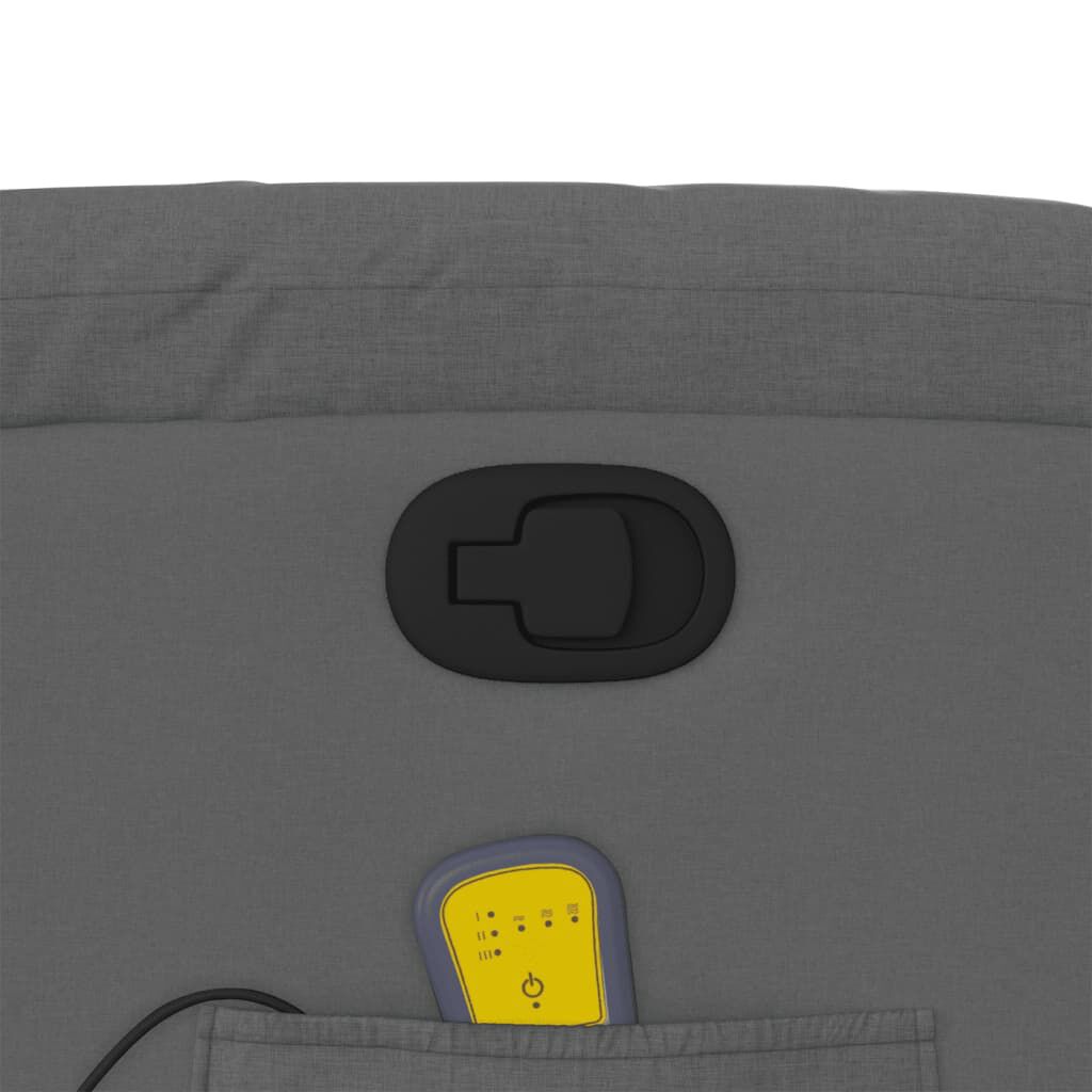 vidaXL Stand up Massage Recliner Chair Dark Grey Fabric