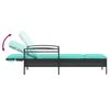 vidaXL Sun Lounger Reclining Black 63 x 200 x 81 cm Poly Rattan