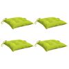 vidaXL Chair Cushions 4 pcs Bright Green 40x40x7 cm Oxford Fabric