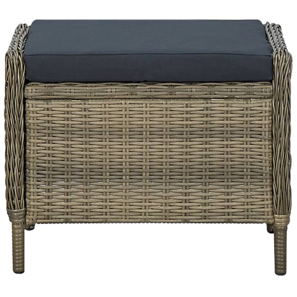 vidaXL 7 Piece Garden Dining Set Brown